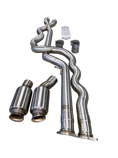 Active Autowerke M2C Equal Length Mid Pipe includes Active F-brace