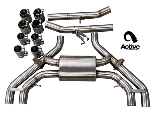 Active Autowerke X3M and X4M Valved Rear Axle-back Exhaust